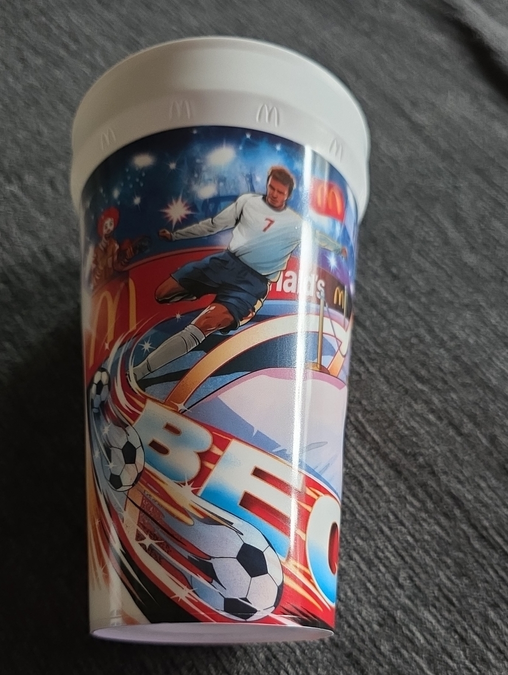 McDonald's Red, Blue & White Soccer Promotional Cup